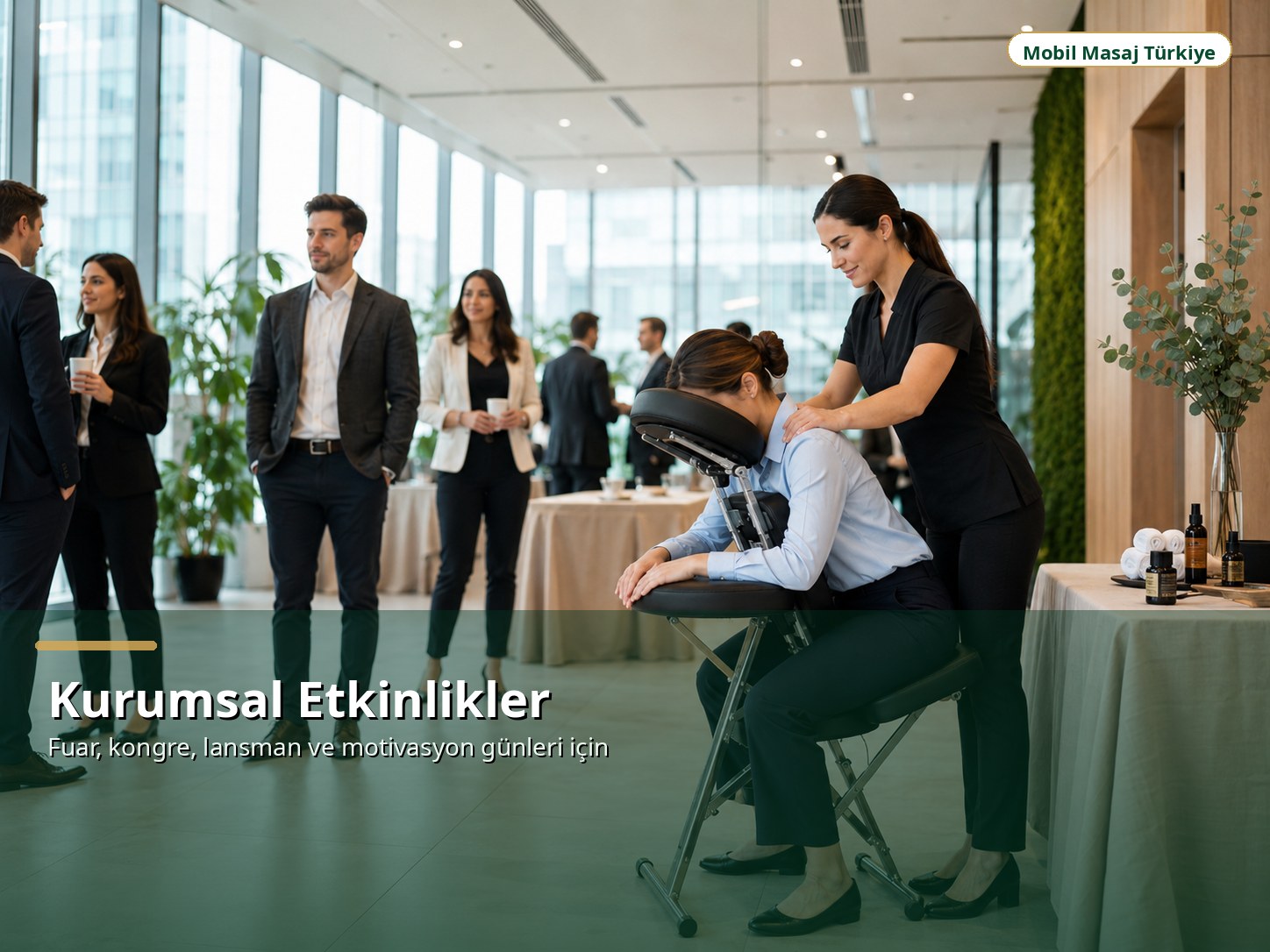 Kurumsal etkinliklerde ofis masajı hizmeti